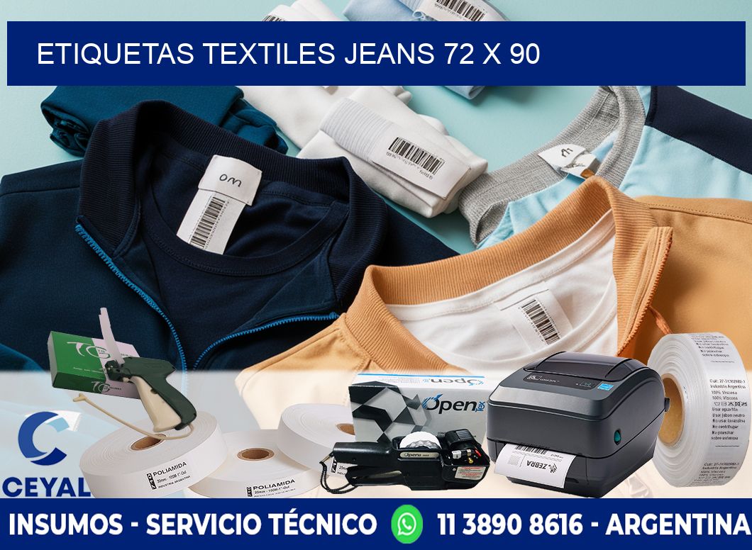 ETIQUETAS TEXTILES JEANS 72 x 90