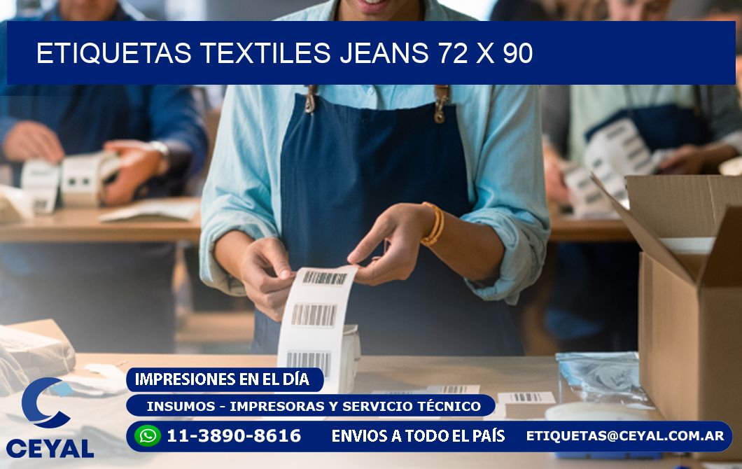 ETIQUETAS TEXTILES JEANS 72 x 90