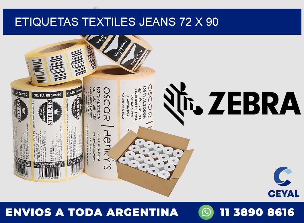 ETIQUETAS TEXTILES JEANS 72 x 90