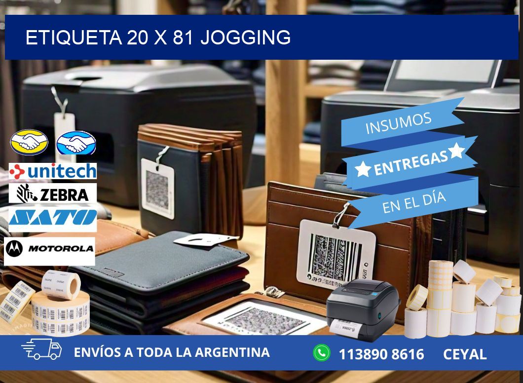 Etiqueta 20 x 81 jogging