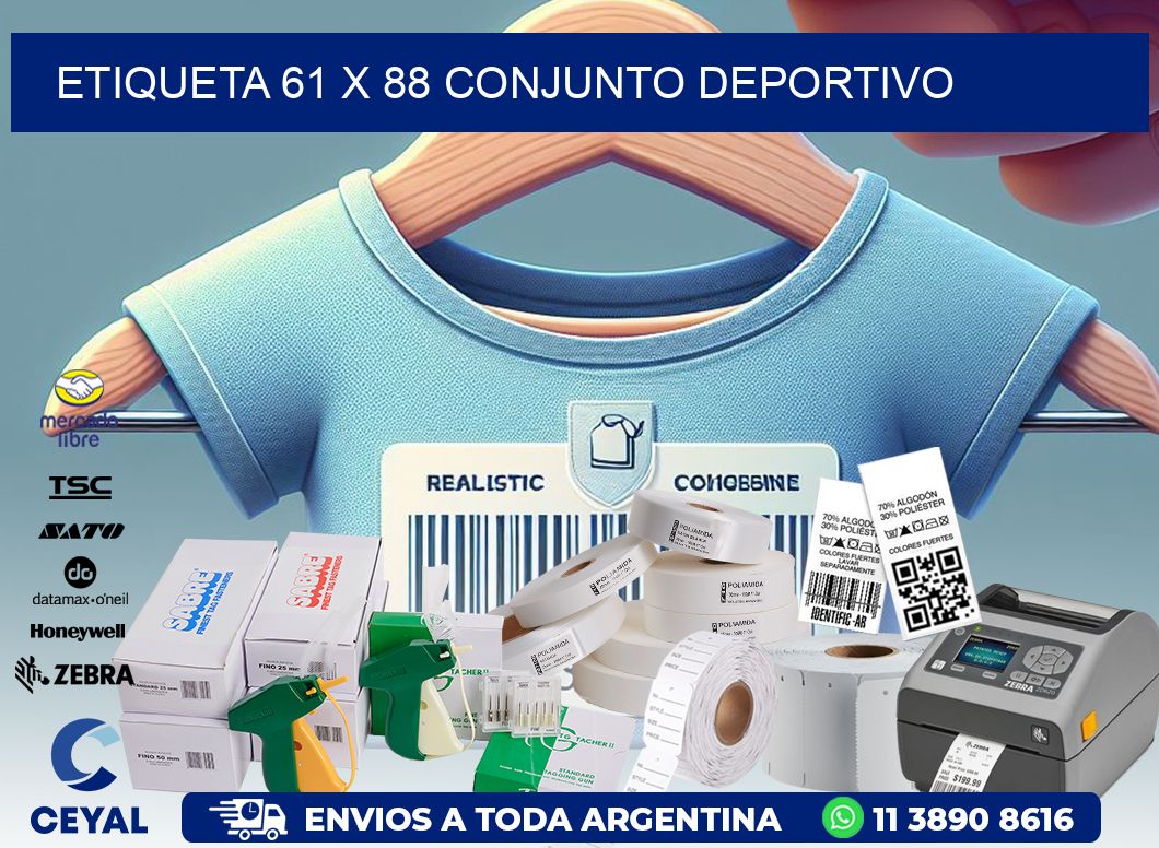 Etiqueta 61 x 88 conjunto deportivo