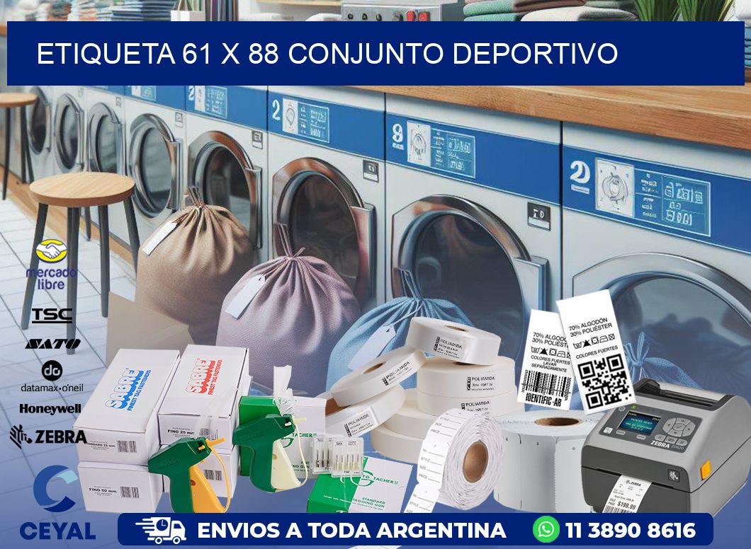 Etiqueta 61 x 88 conjunto deportivo