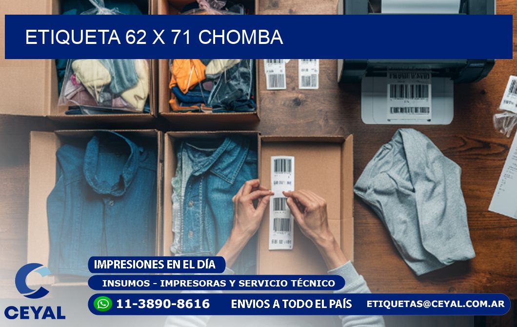 Etiqueta 62 x 71 chomba