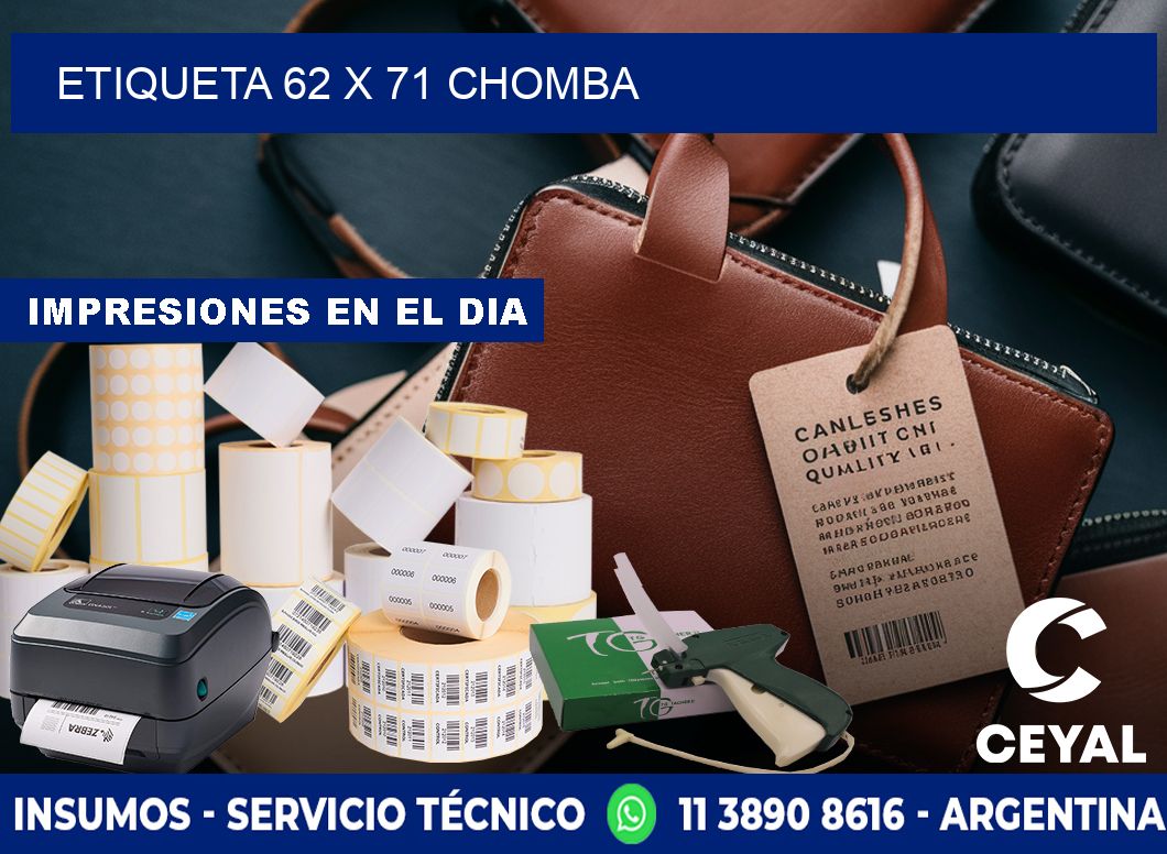 Etiqueta 62 x 71 chomba