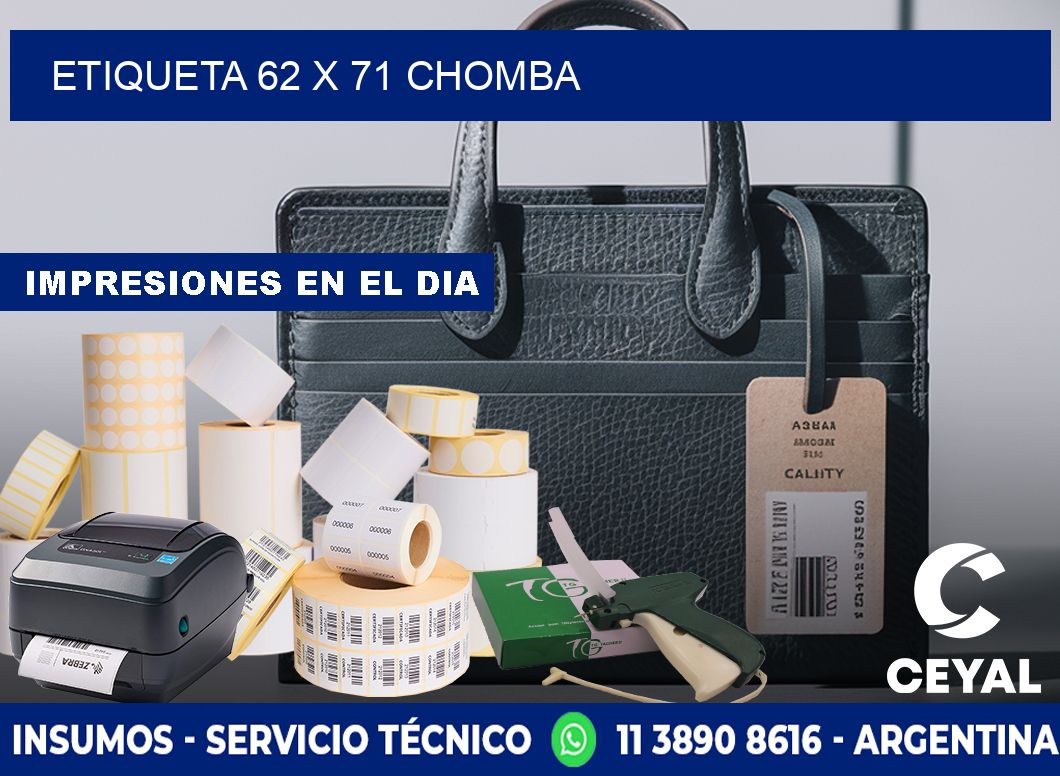 Etiqueta 62 x 71 chomba