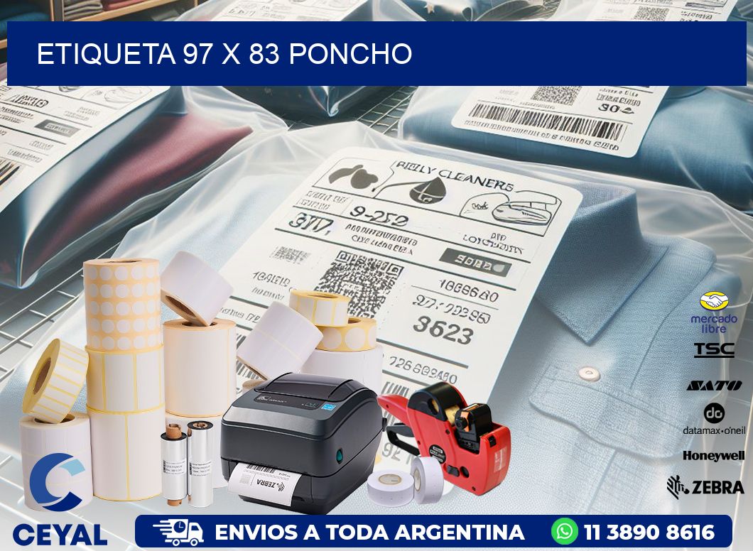 Etiqueta 97 x 83 poncho