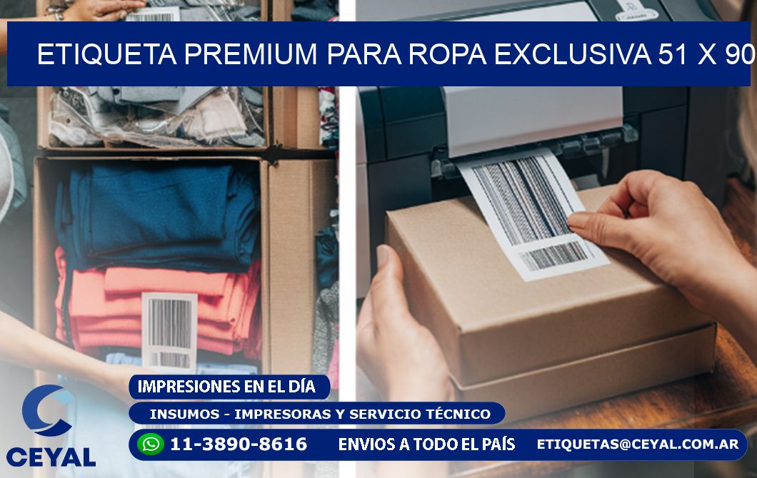 Etiqueta Premium para Ropa Exclusiva 51 x 90