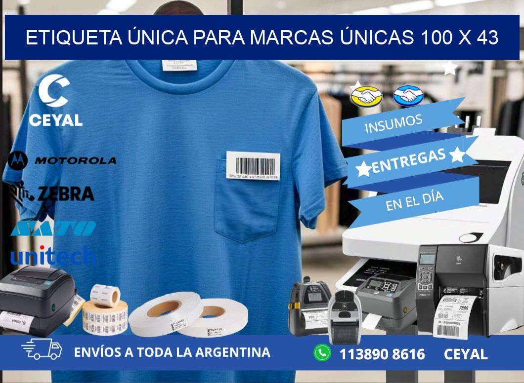 Etiqueta Única para Marcas Únicas 100 x 43