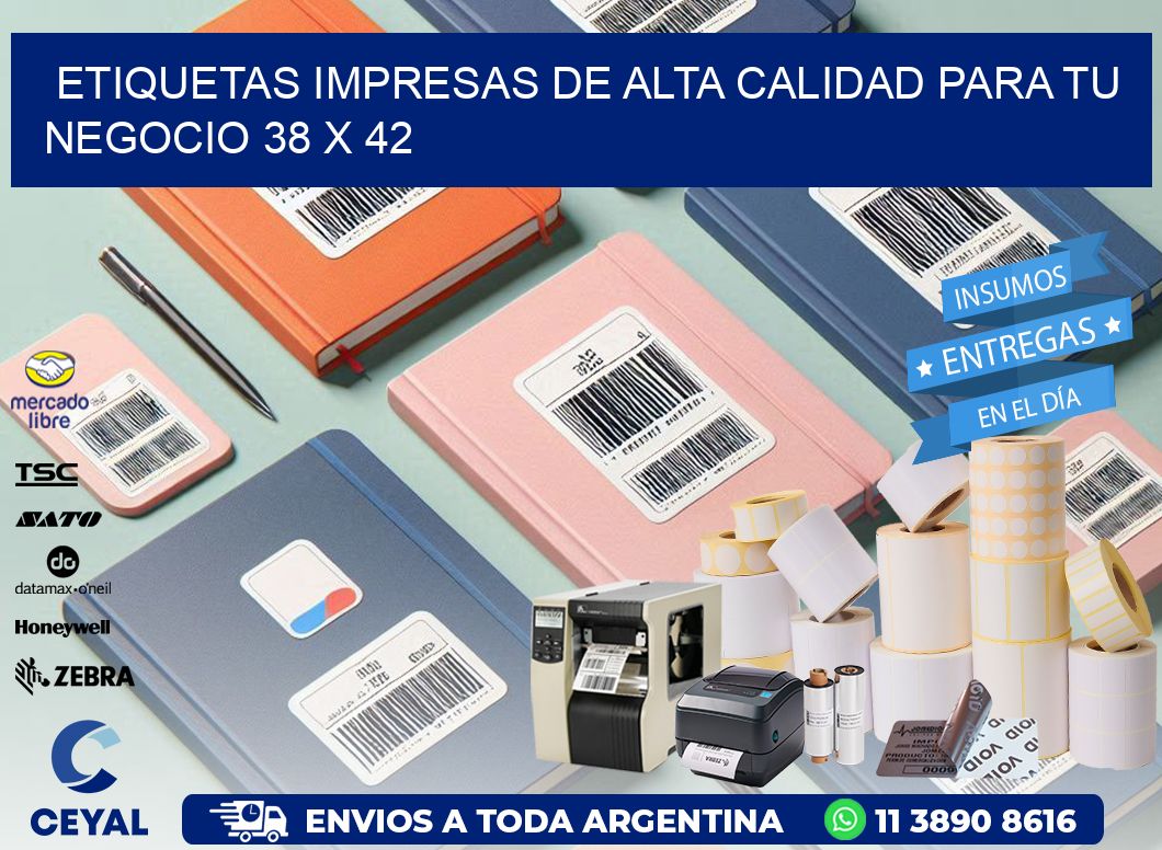 Etiquetas Impresas de Alta Calidad para tu Negocio 38 x 42