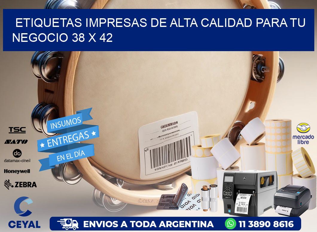 Etiquetas Impresas de Alta Calidad para tu Negocio 38 x 42