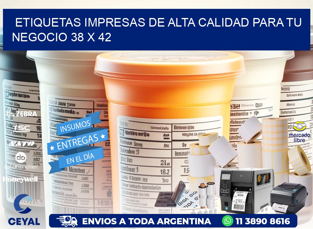 Etiquetas Impresas de Alta Calidad para tu Negocio 38 x 42