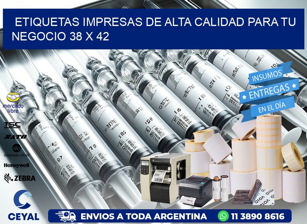 Etiquetas Impresas de Alta Calidad para tu Negocio 38 x 42