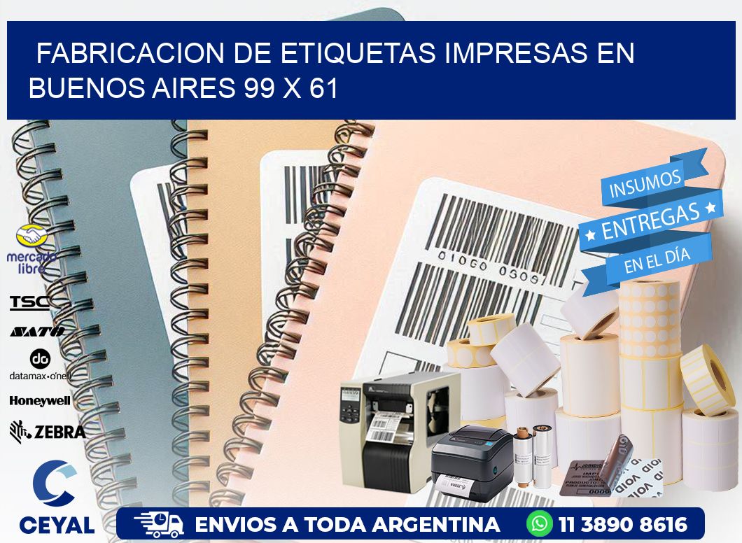 Fabricacion de Etiquetas Impresas en Buenos Aires 99 x 61