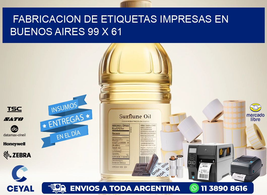 Fabricacion de Etiquetas Impresas en Buenos Aires 99 x 61