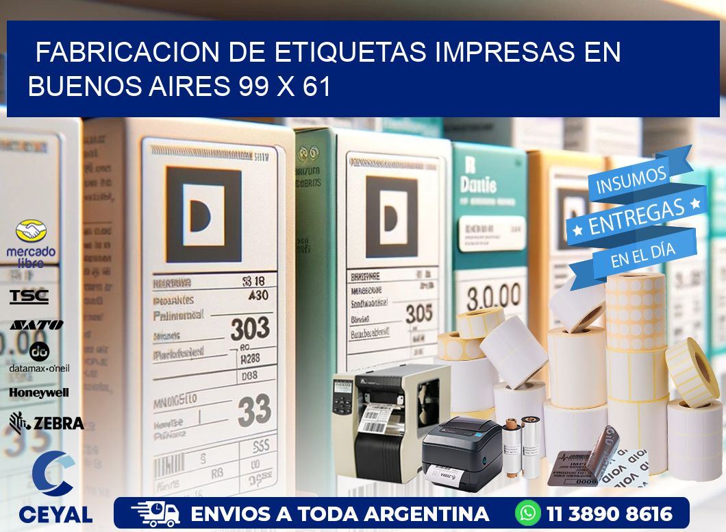 Fabricacion de Etiquetas Impresas en Buenos Aires 99 x 61