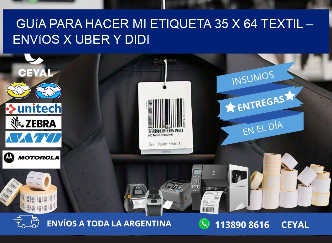 Guía para hacer mi Etiqueta 35 x 64 textil – Envíos x Uber y DiDi