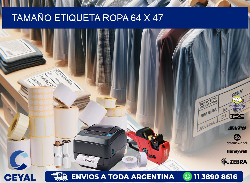 TAMAÑO ETIQUETA ROPA 64 x 47