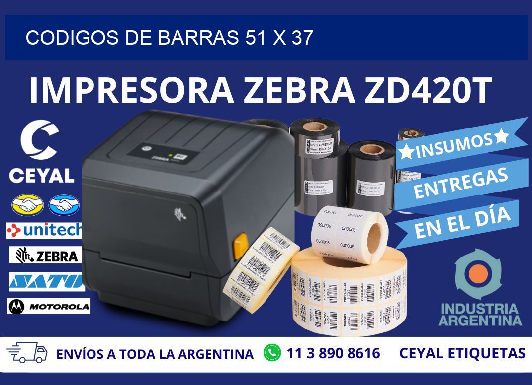 CODIGOS DE BARRAS 51 x 37