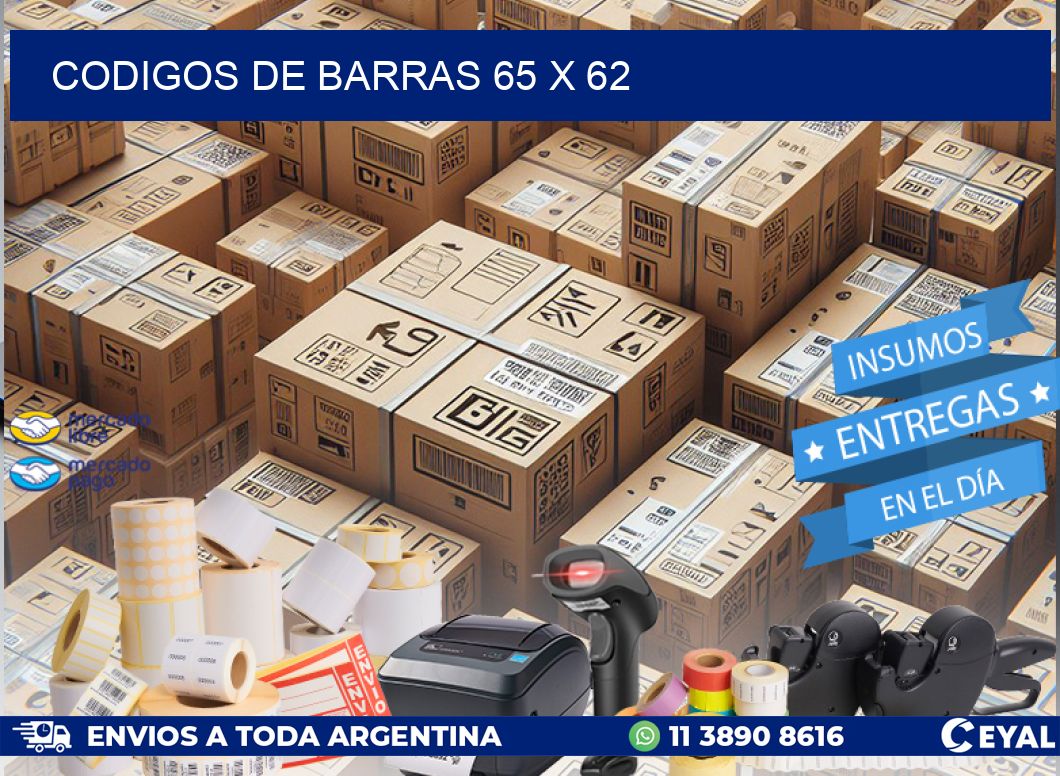 CODIGOS DE BARRAS 65 x 62