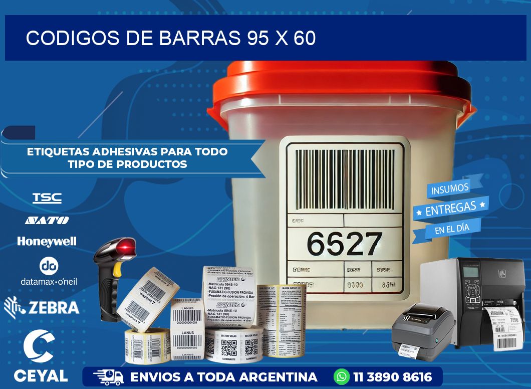 CODIGOS DE BARRAS 95 x 60