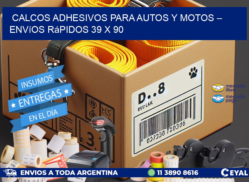 Calcos Adhesivos para Autos y Motos – Envíos Rápidos 39 x 90