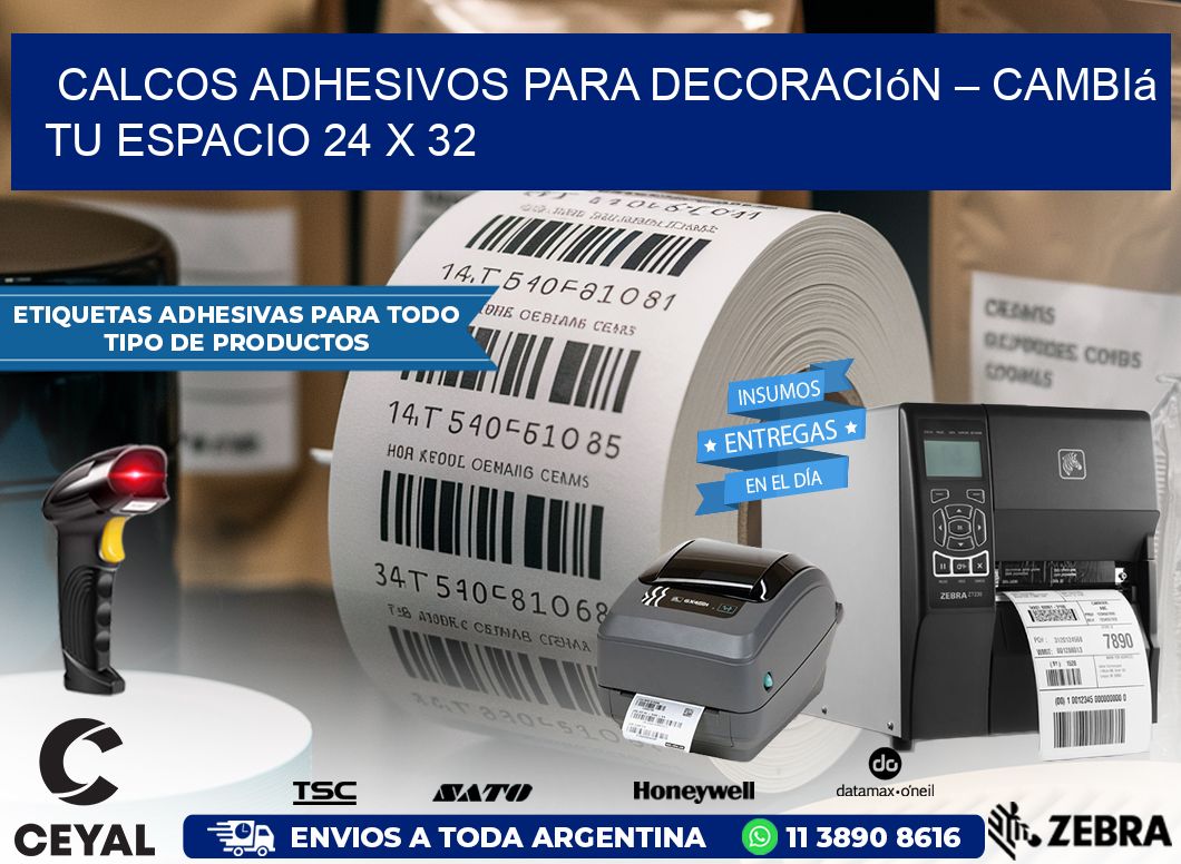 Calcos Adhesivos para Decoración – Cambiá Tu Espacio 24 x 32