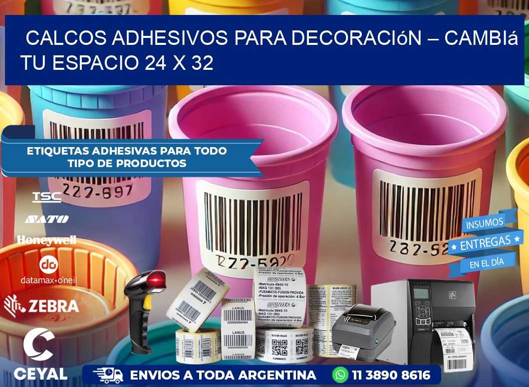 Calcos Adhesivos para Decoración – Cambiá Tu Espacio 24 x 32