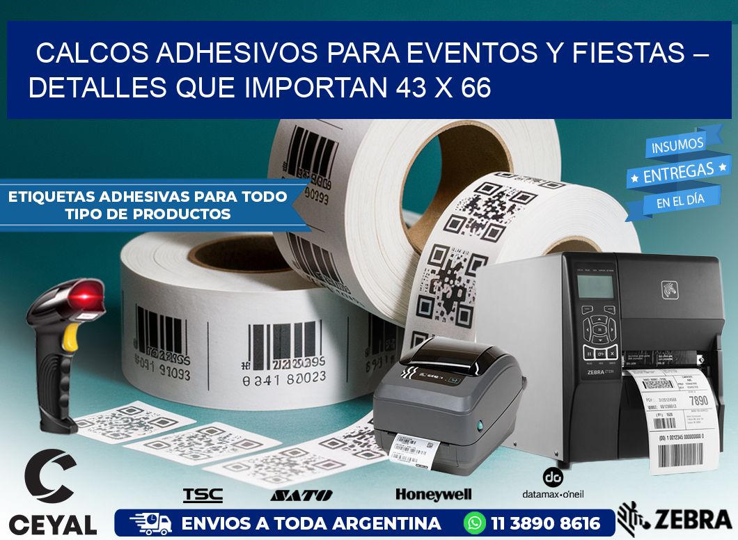 Calcos Adhesivos para Eventos y Fiestas – Detalles que Importan 43 x 66