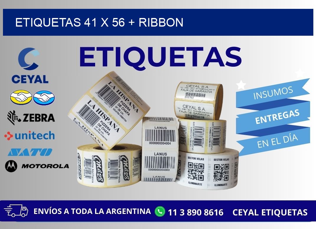 ETIQUETAS 41 x 56 + RIBBON