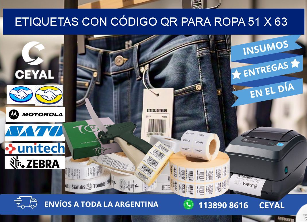 ETIQUETAS CON CÓDIGO QR PARA ROPA 51 x 63