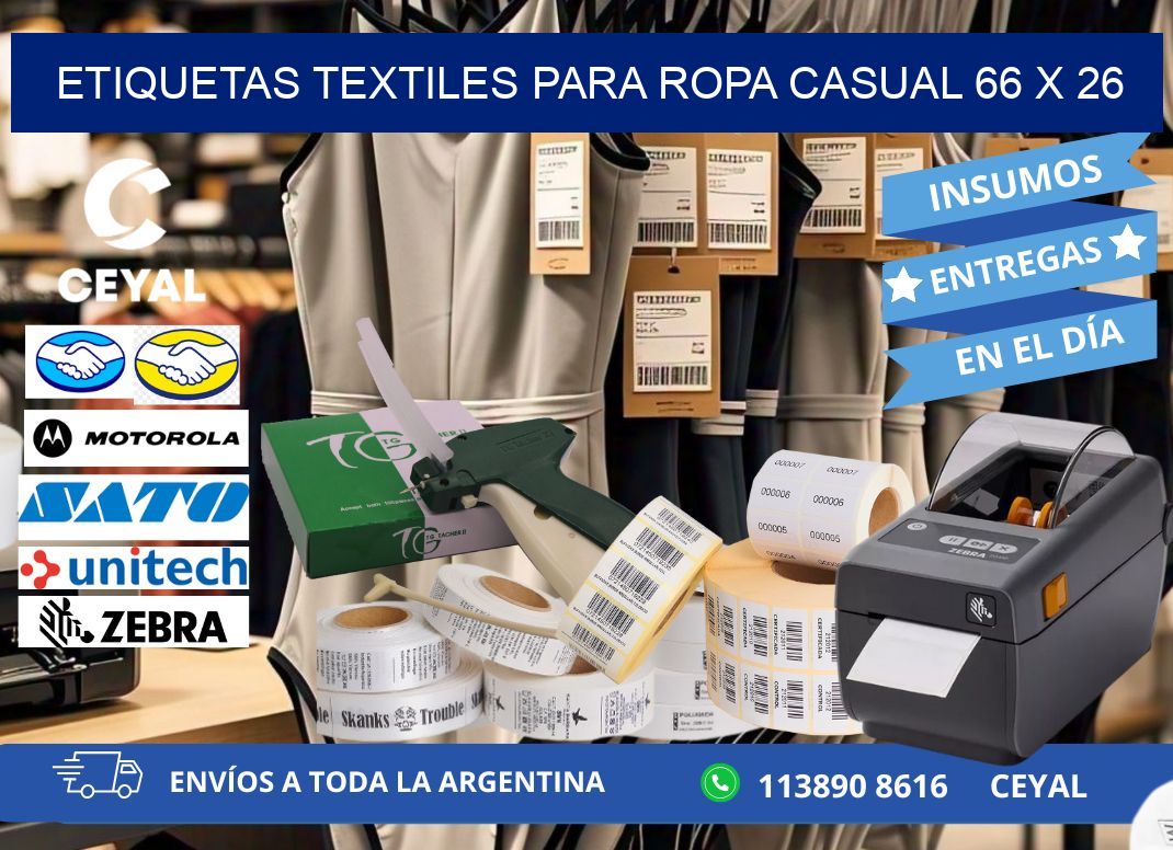 ETIQUETAS TEXTILES PARA ROPA CASUAL 66 x 26