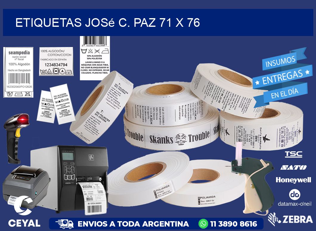 Etiquetas José C. Paz 71 x 76