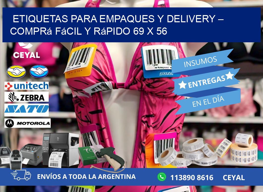 Etiquetas para Empaques y Delivery – Comprá Fácil y Rápido 69 x 56