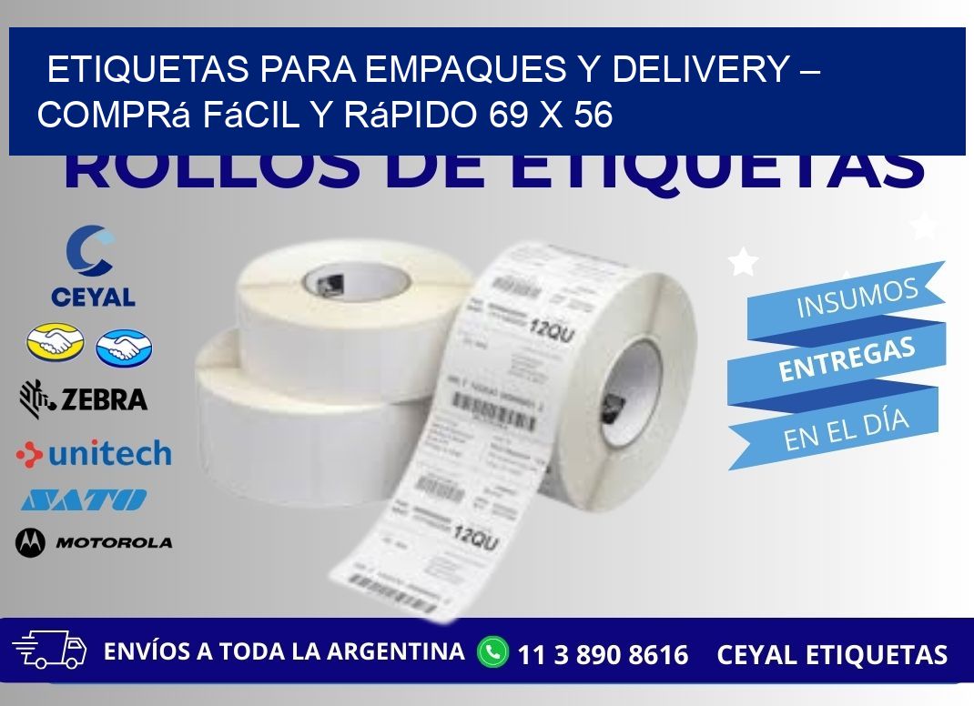 Etiquetas para Empaques y Delivery – Comprá Fácil y Rápido 69 x 56