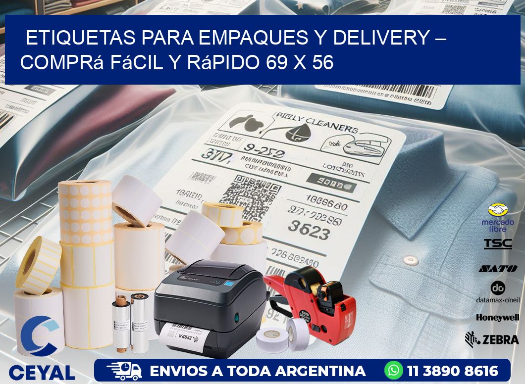 Etiquetas para Empaques y Delivery – Comprá Fácil y Rápido 69 x 56