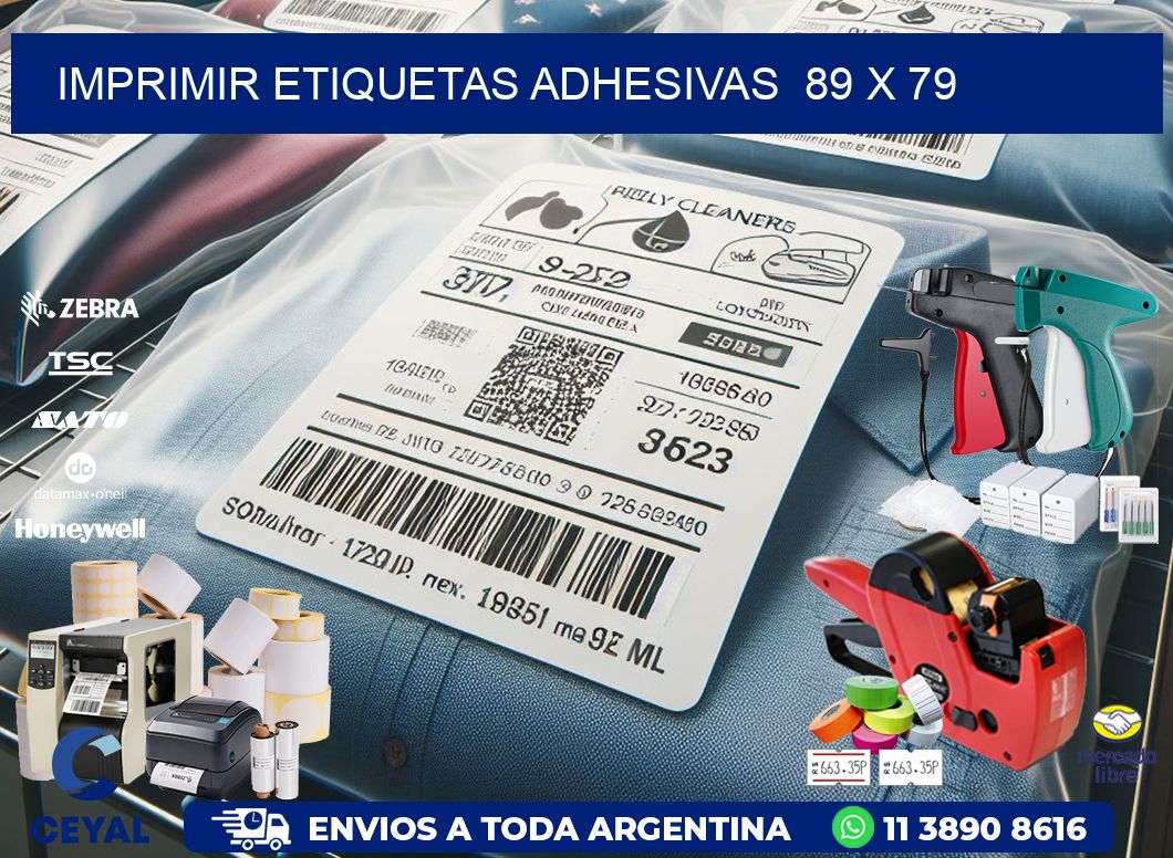 Imprimir Etiquetas adhesivas  89 x 79