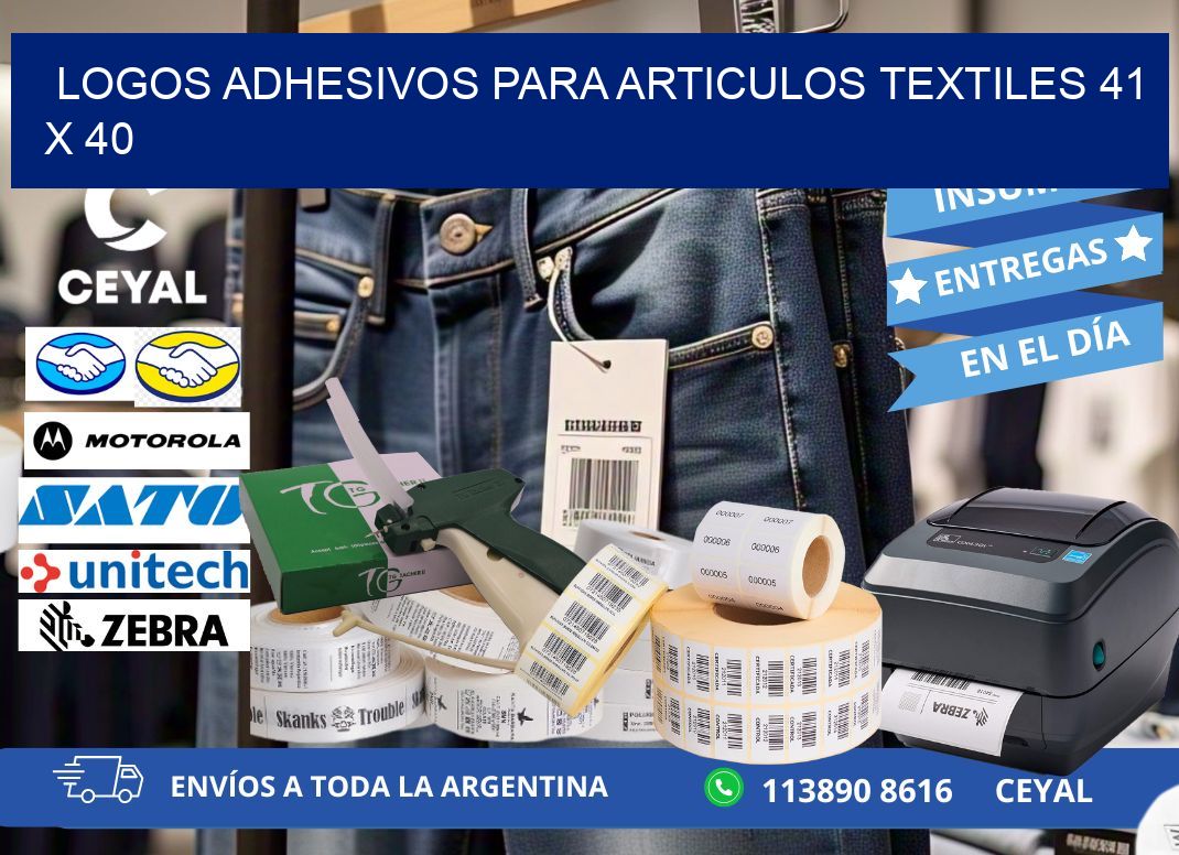 LOGOS ADHESIVOS PARA ARTICULOS TEXTILES 41 x 40