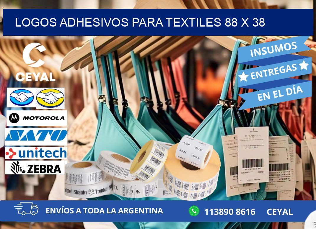 LOGOS ADHESIVOS PARA TEXTILES 88 x 38