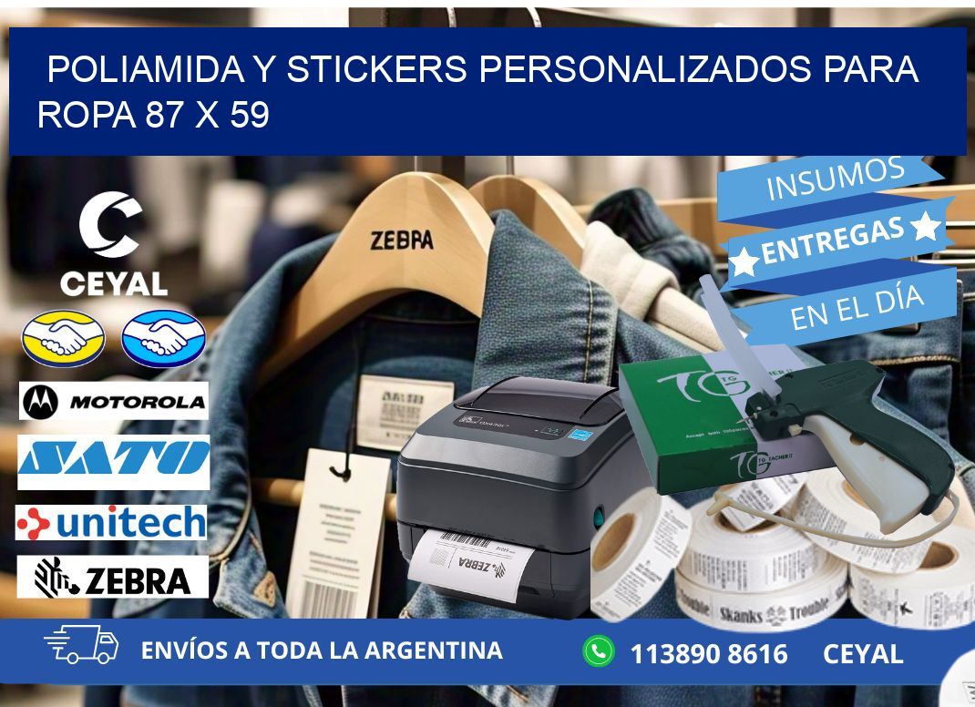 POLIAMIDA Y STICKERS PERSONALIZADOS PARA ROPA 87 x 59