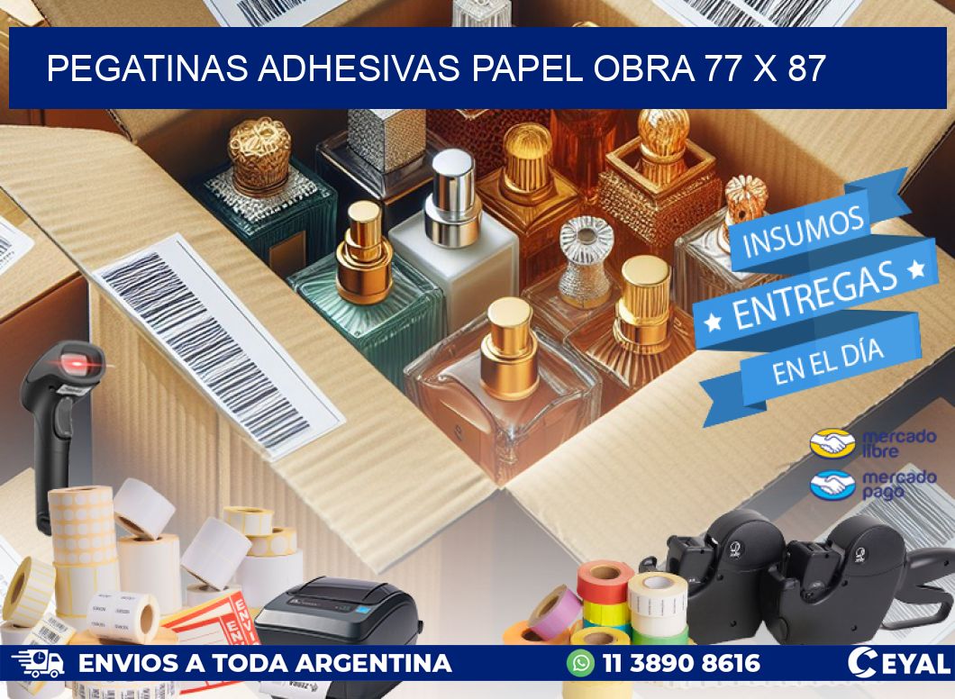 Pegatinas Adhesivas papel Obra 77 x 87