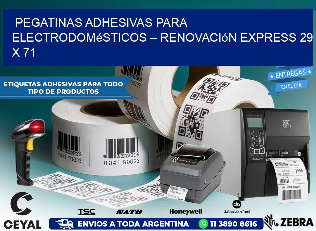 Pegatinas Adhesivas para Electrodomésticos – Renovación Express 29 x 71