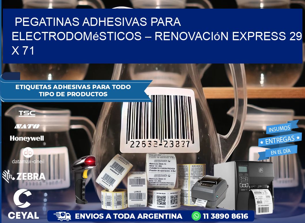 Pegatinas Adhesivas para Electrodomésticos – Renovación Express 29 x 71