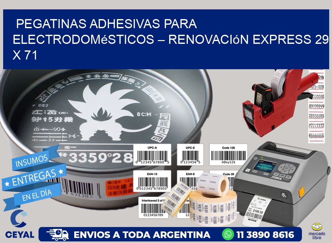 Pegatinas Adhesivas para Electrodomésticos – Renovación Express 29 x 71