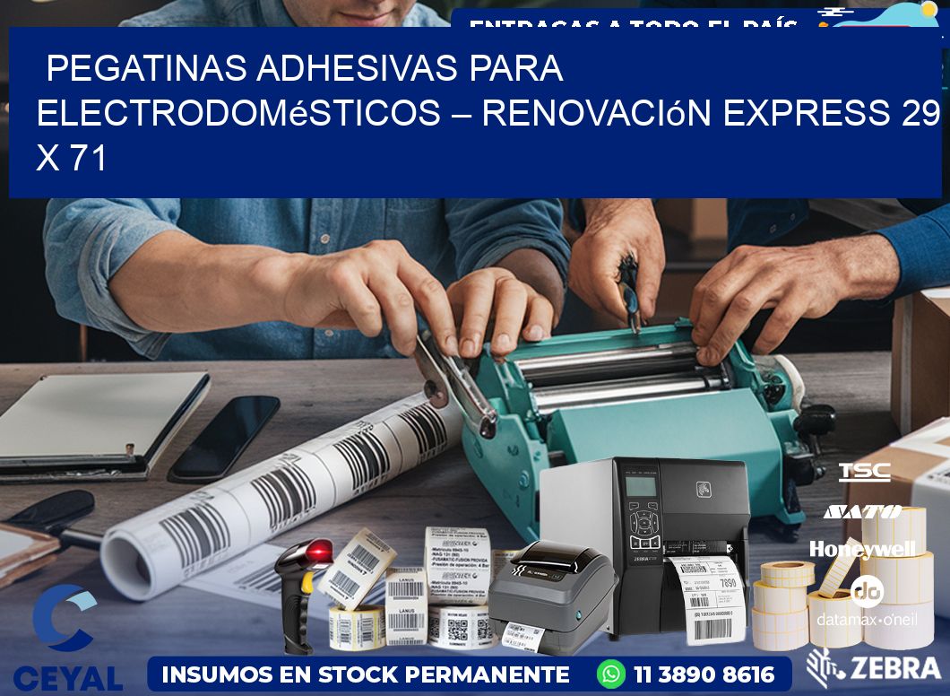 Pegatinas Adhesivas para Electrodomésticos – Renovación Express 29 x 71