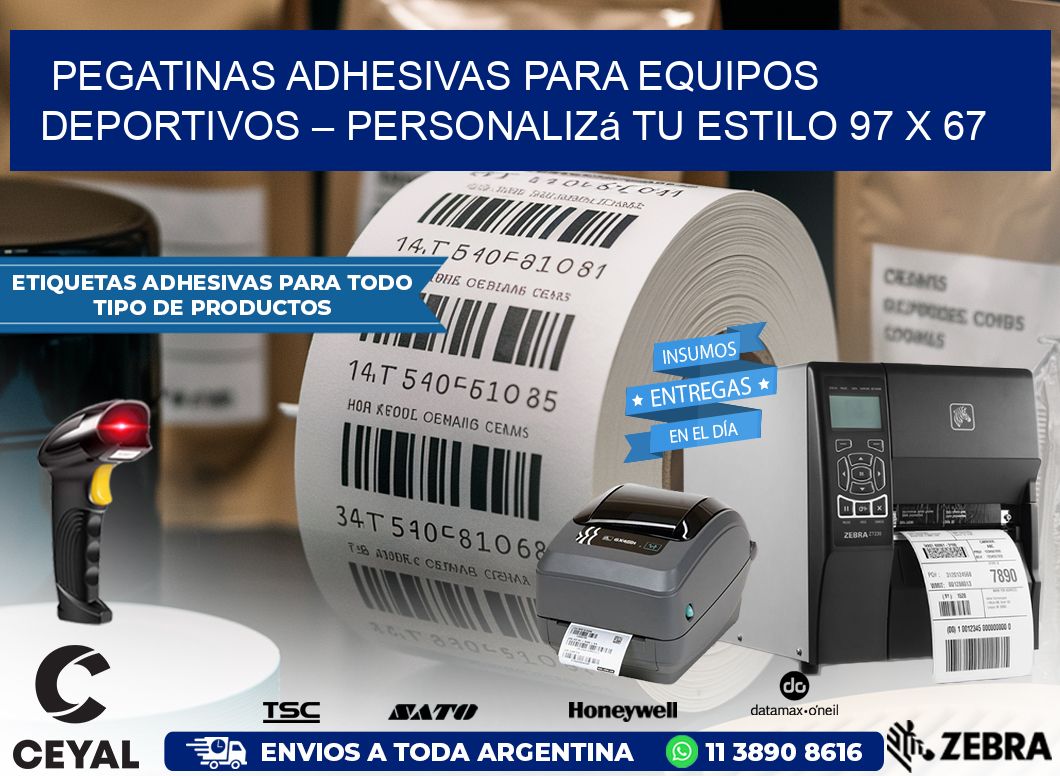 Pegatinas Adhesivas para Equipos Deportivos – Personalizá Tu Estilo 97 x 67