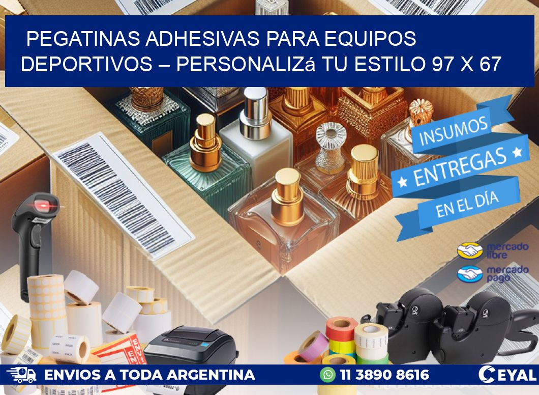 Pegatinas Adhesivas para Equipos Deportivos – Personalizá Tu Estilo 97 x 67