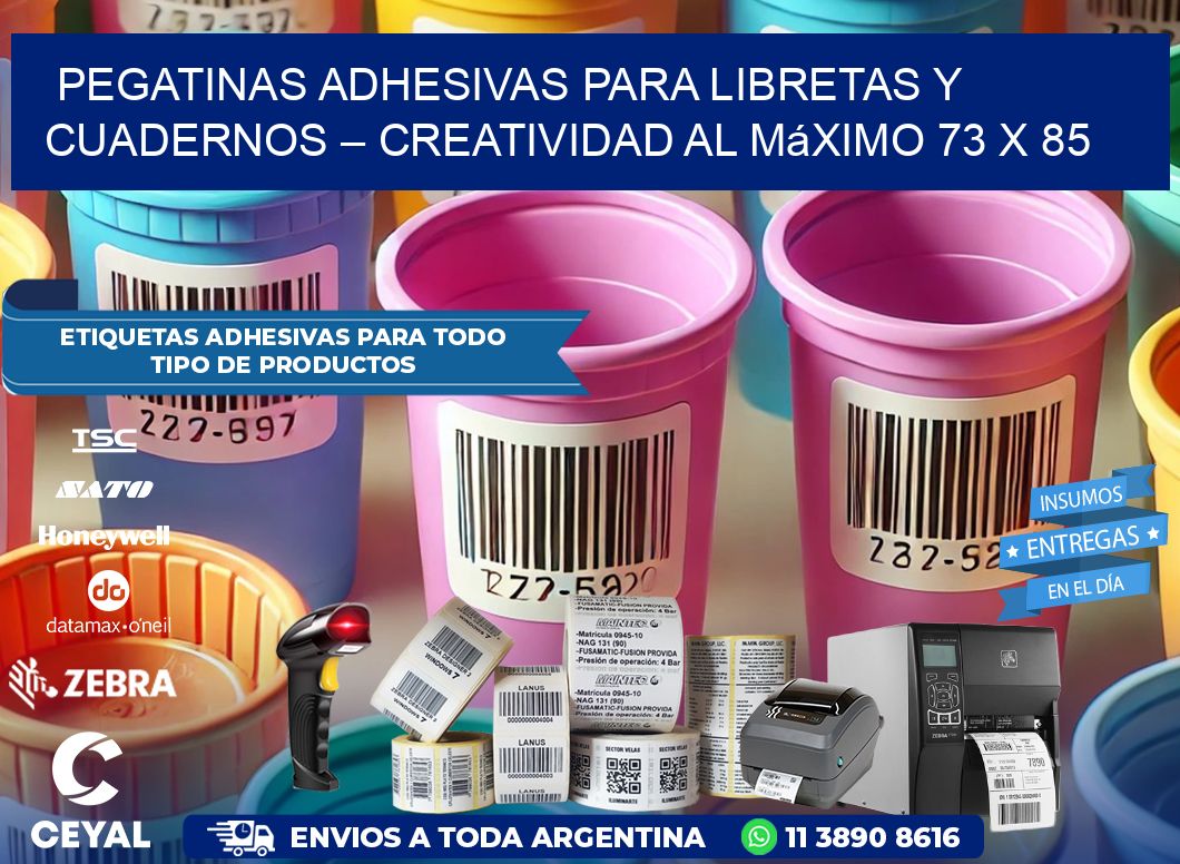 Pegatinas Adhesivas para Libretas y Cuadernos – Creatividad al Máximo 73 x 85