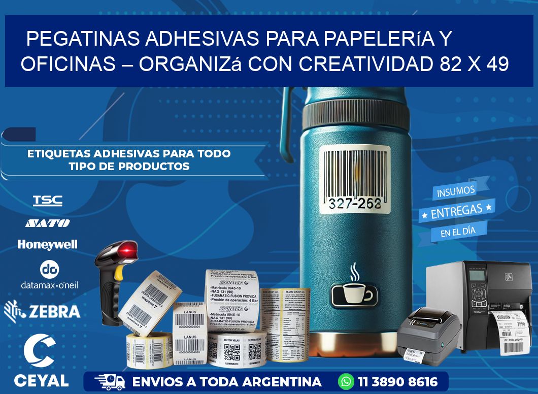 Pegatinas Adhesivas para Papelería y Oficinas – Organizá con Creatividad 82 x 49