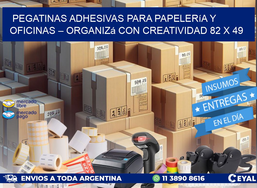 Pegatinas Adhesivas para Papelería y Oficinas – Organizá con Creatividad 82 x 49