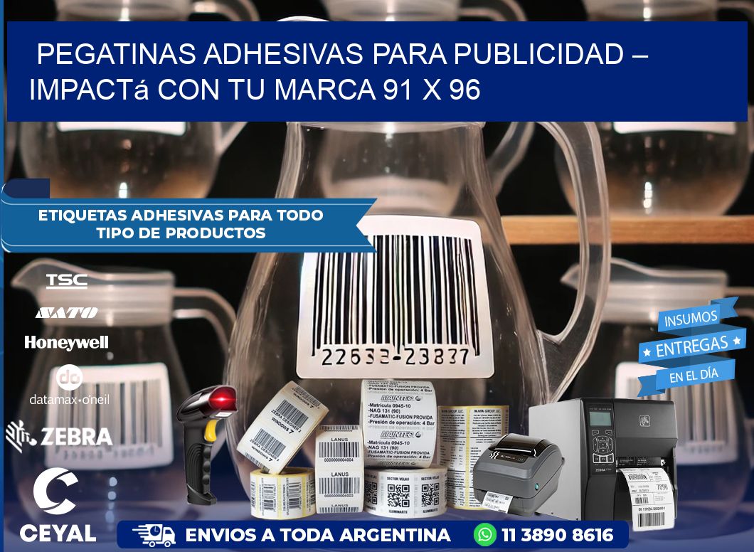 Pegatinas Adhesivas para Publicidad – Impactá con Tu Marca 91 x 96